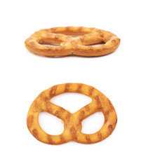 Salted pretzel isolated