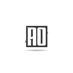 Initial Letter AO Logo Template Design