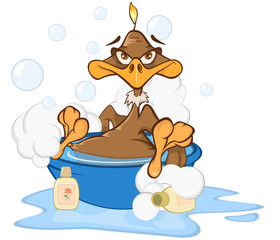  Illustration of a  Cute American Condor Cartoon Character