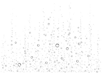 Underwater fizzing air, water or oxygen  bubbles.