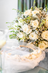 Flower crown with veil