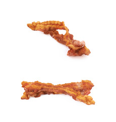 Fried bacon composition isolated