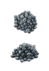 Pile of blueberries isolated