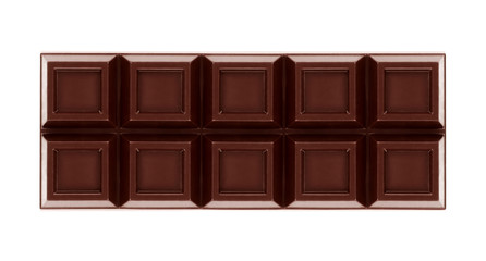 Chocolate bars on white background