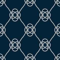 Seamless nautical rope pattern