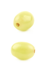 Single white grape isolated