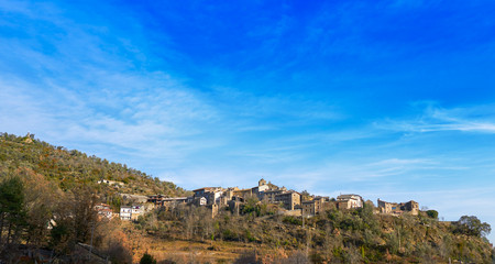 Fototapeta na wymiar Boltana village skyline in Huesca Pyrenees Spain
