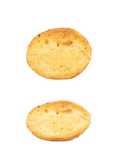 Fried potato slice composition