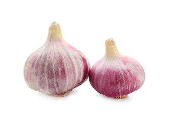 Obraz premium Fresh garlic on white background