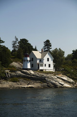 Fototapeta na wymiar Lighthouse cruise from Booth Bay Harbor, Maine
