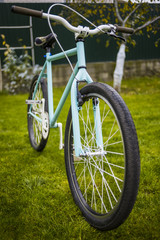 Fototapeta na wymiar bike on the lawn