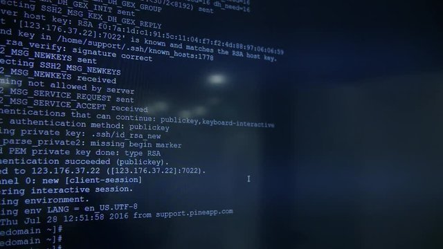 Closeup of a computer screen while programming.