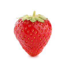 Tasty red strawberry on white background