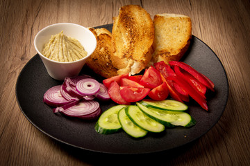 Eggplant cream breakfast