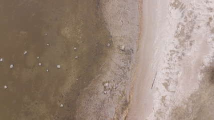 Obraz premium Roja Latvia Baltic Sea Seaside Aerial drone top view