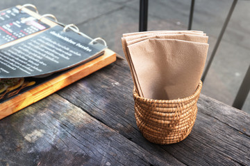 Tissue in a ready-to-eat restaurant..