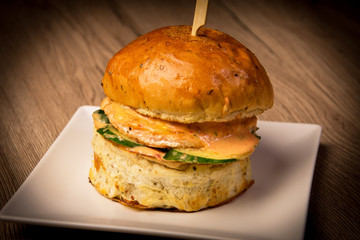 Salmon burger