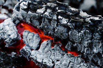 Brennendes Holz Nahaufnahme