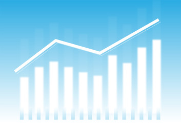Business stock graph growing inllustration.