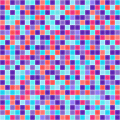 Fototapeta premium Multicolored tile background. Checkered geometric wallpaper of the surface. Bright colors. Seamless pattern. Print for banners, posters, flyers and textiles. Greeting cards. Doodle for design