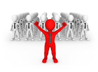 Red leader with his army.