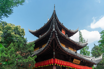 Fototapeta na wymiar Longhua temple in Shanghai, China. Longhua temple is located in the southern suburbs of Shanghai, is one of the famous buddhist monastery in China.