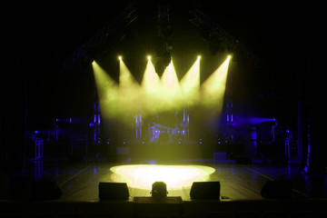 Free stage with lights