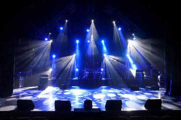 Free stage with lights