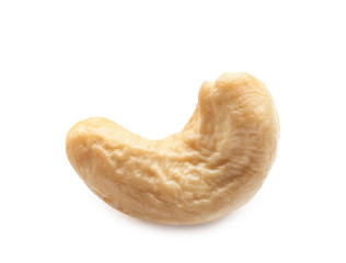 Tasty cashew nut on white background