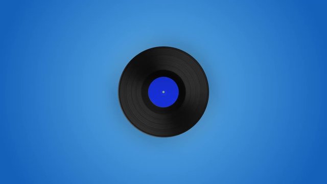 Loop Spinning Vinyl Record Animation With Color Change