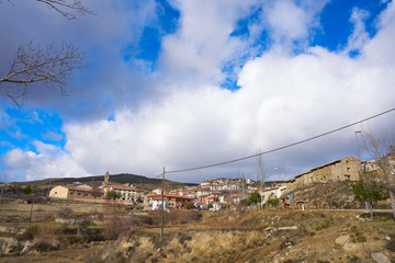 Nogueruelas village in Teruel of Spain