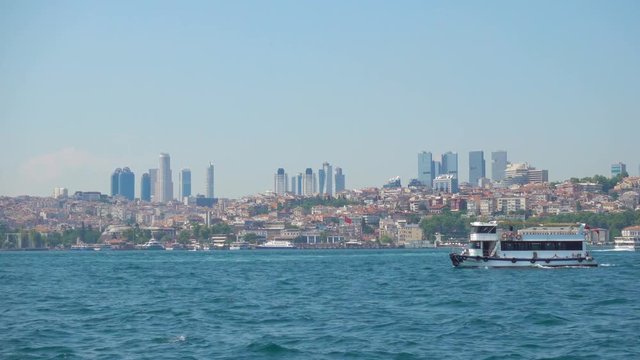 The Bosporus Strait and asian coast of Istanbul, Turkey