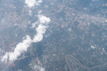 Aerial view of land from plane © Minase