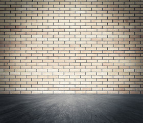 interior with brick wall