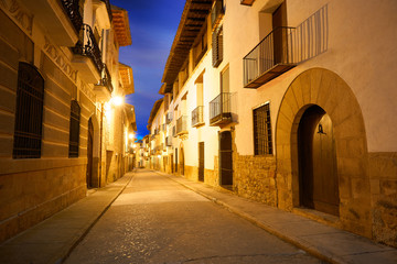 Fototapeta na wymiar Rubielos de Mora village in Teruel Spain
