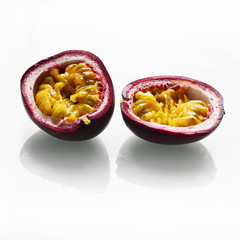 Passion fruit oisolated on white

