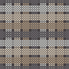 Seamless abstract geometric pattern. Mosaic texture. Cross-stitch. Textile rapport.