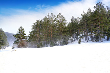 Valdelinares ski area in Teruel at Spain