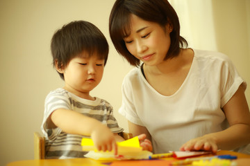 Fototapeta premium 工作する親子