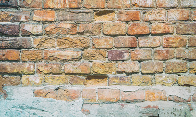 Texture of an old  brick. vintage