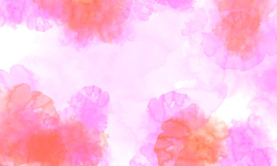 Colorful watercolor splotches on a white background