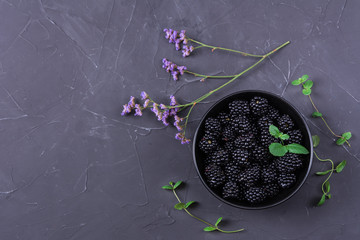 Ripe blackberry fruit