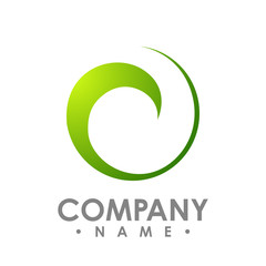 Abstract logo for business company. Corporate identity design element. Eco, nature, whirlpool, spa, aqua swirl Logotype idea