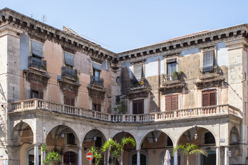 Obraz premium Historic building on the square Stesicoro, Catania, Italy