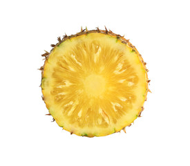 Pineapple cut isolated on white background.