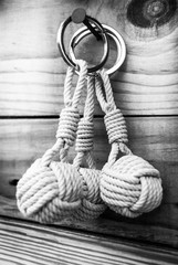 Keychain with monkey fist