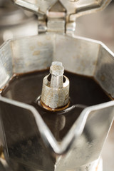 Traditional italian moka coffee maker.