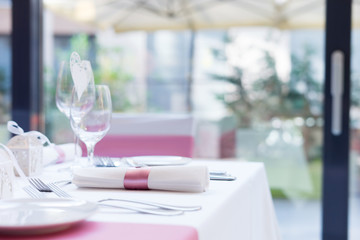 wedding table settings with decoration