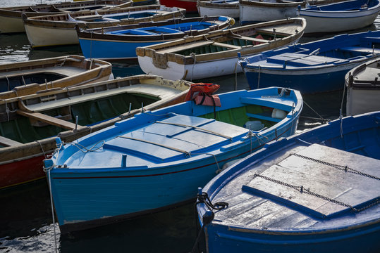 Fishing boats in the bay of Naples