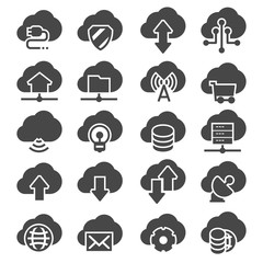 Vector Set of Computer Cloud Related Icons